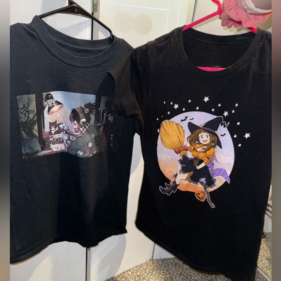 2 Anime Women’s T-Shirts Size Small - Picture 1 of 9